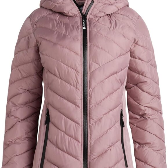 Womens Jacket - Lightweight Softshell Quilted Jackets for Women Zip Up Hooded Wi - Picture 1 of 7